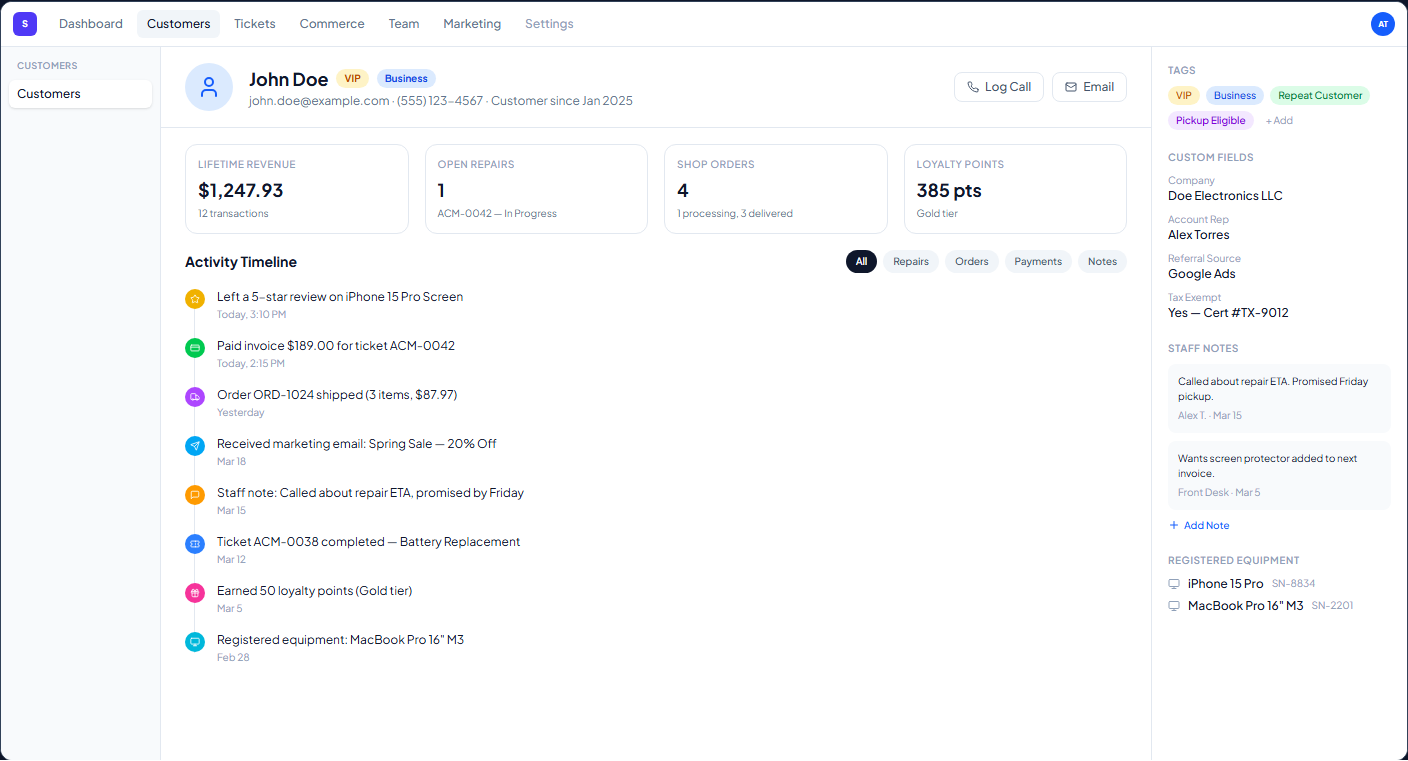 Customer CRM — screenshot 1