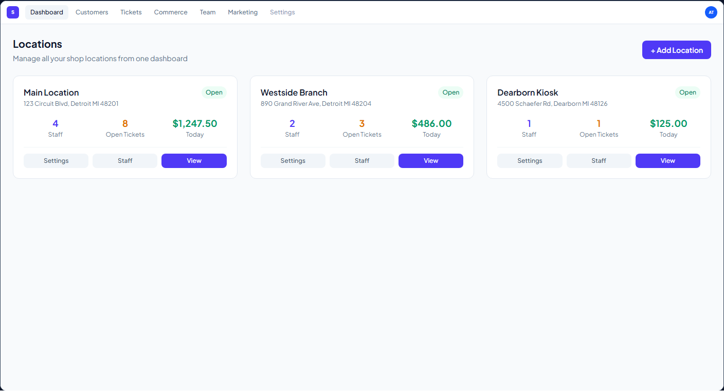 Multi-Location Management — screenshot 1