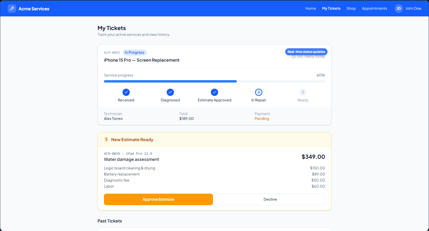 Service Ticket Management — screenshot 3