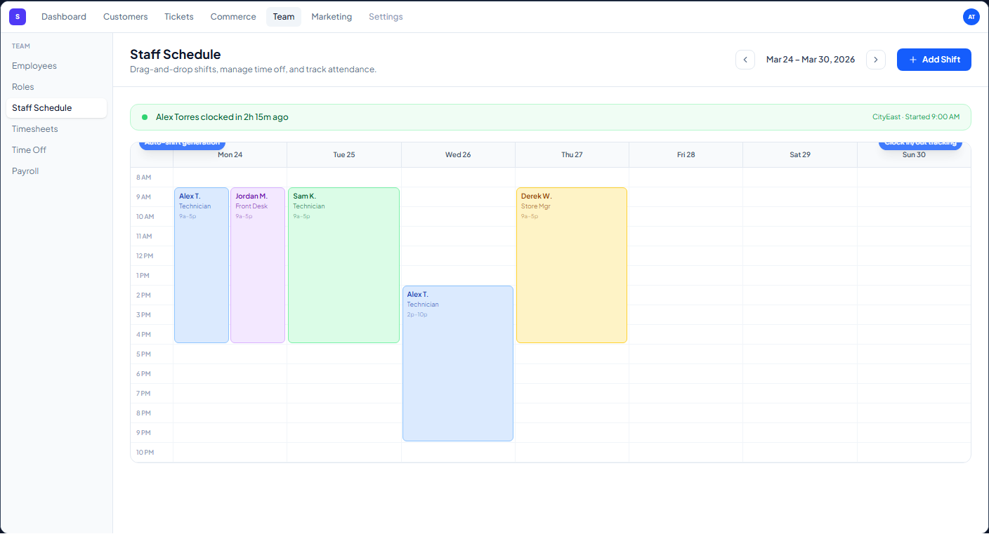 Staff Management — screenshot 2
