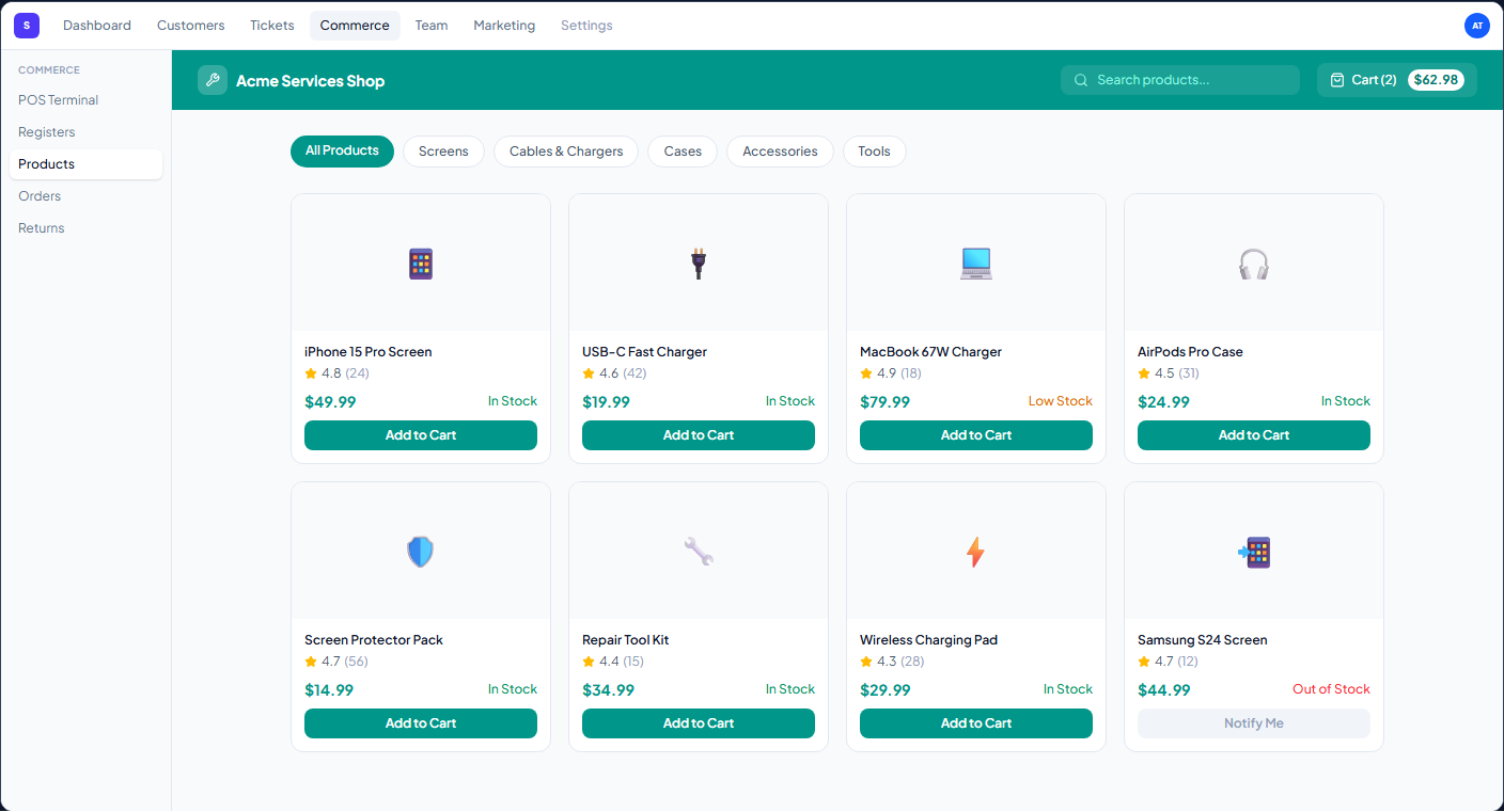 Built-In Online Shop — screenshot 1